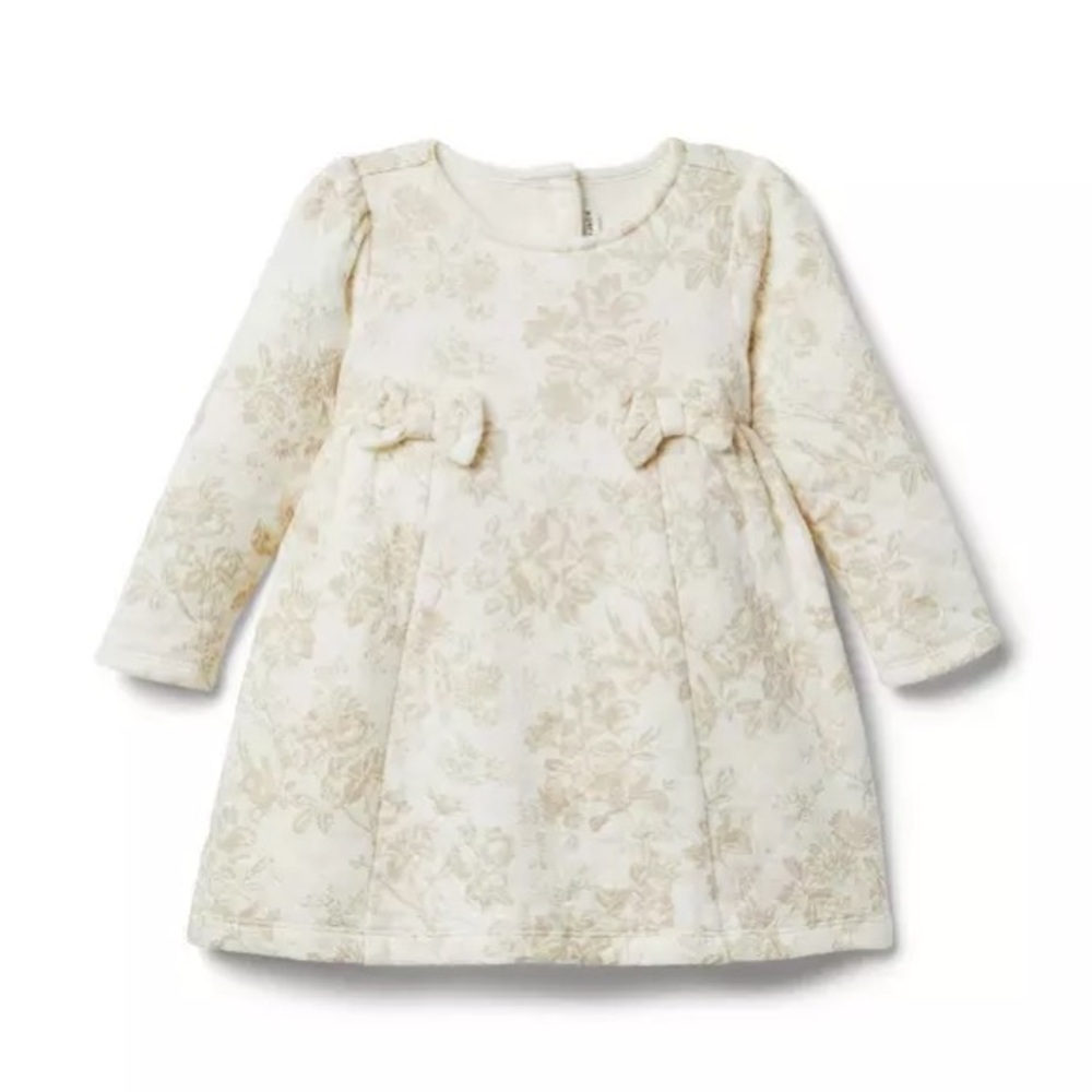 Janie & Jack - Baby Toile Bow Dress - size 12-18 months